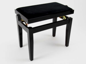 Pianobank B zwart mat skai